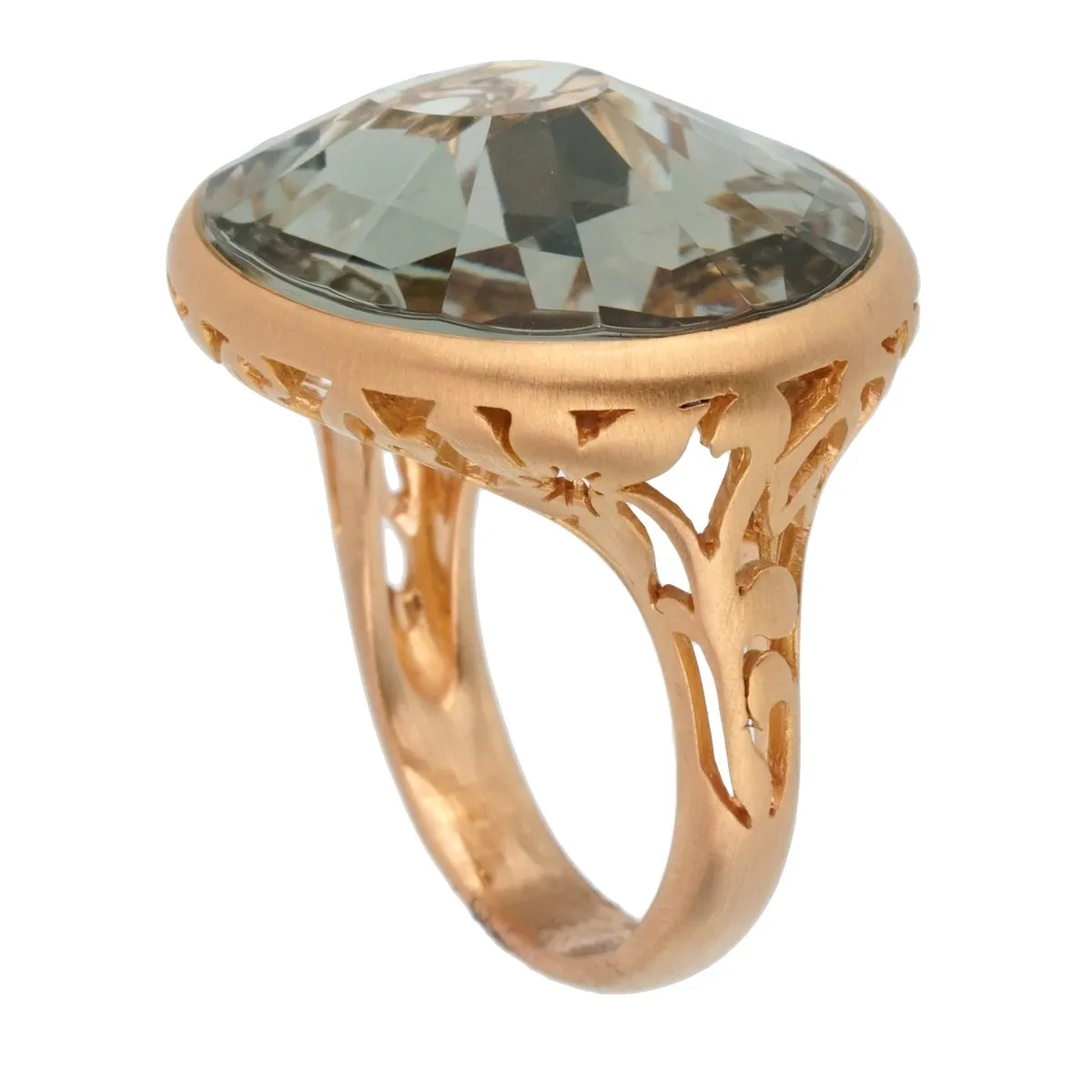 Pomellato 10.19 Carat Prasiolite Cocktail Rose Gold Ring Sz 7 1/4