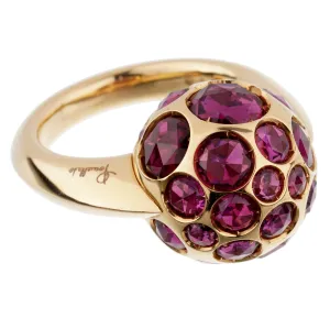 Pomellato 8ct Rhodolite Cocktail Rose Gold Ring Sz 7