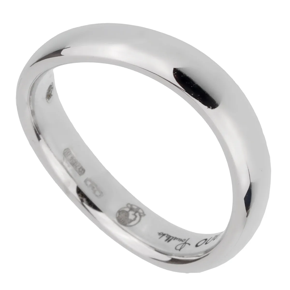 Pomellato White Gold Wave Band Ring Sz 5 3/4