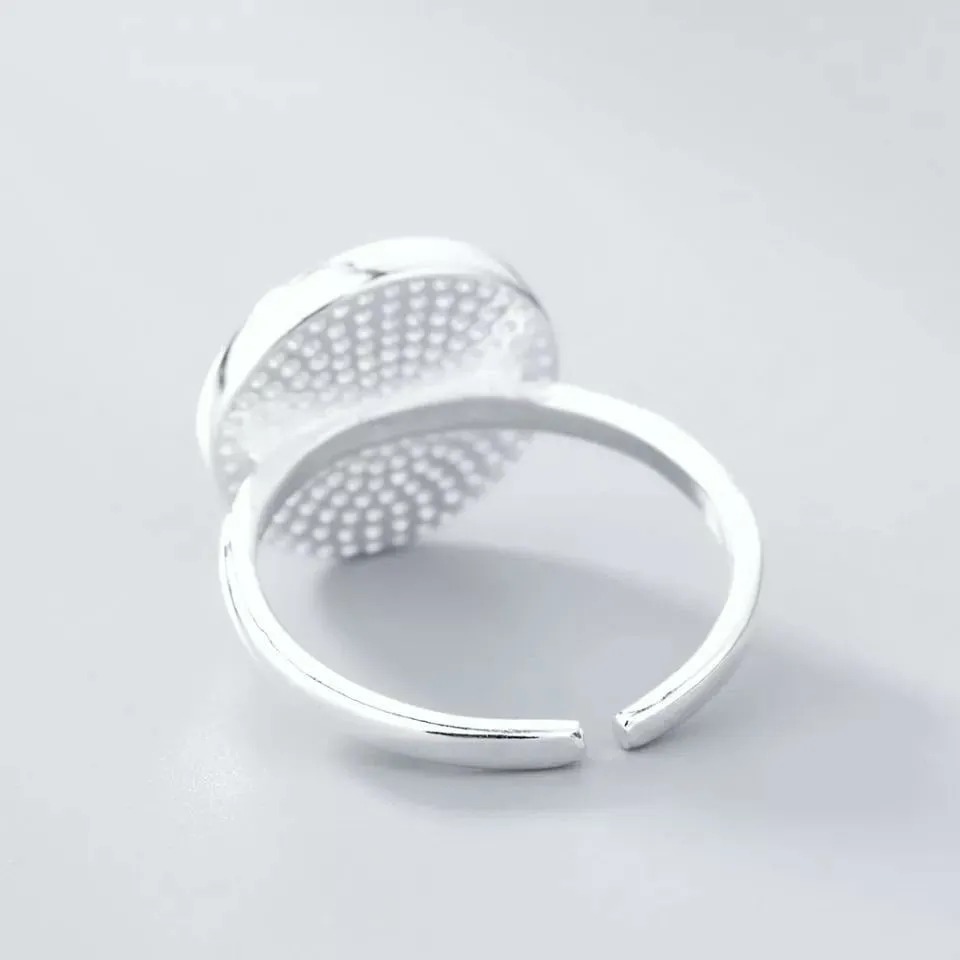 Ponder-Ring Black Silver Ring