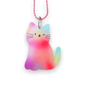 Pop Cutie Acrylic Rainbow Cat Necklace