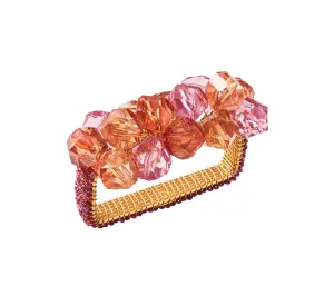 Pop Rocks Napkin Ring in Pink & Orange