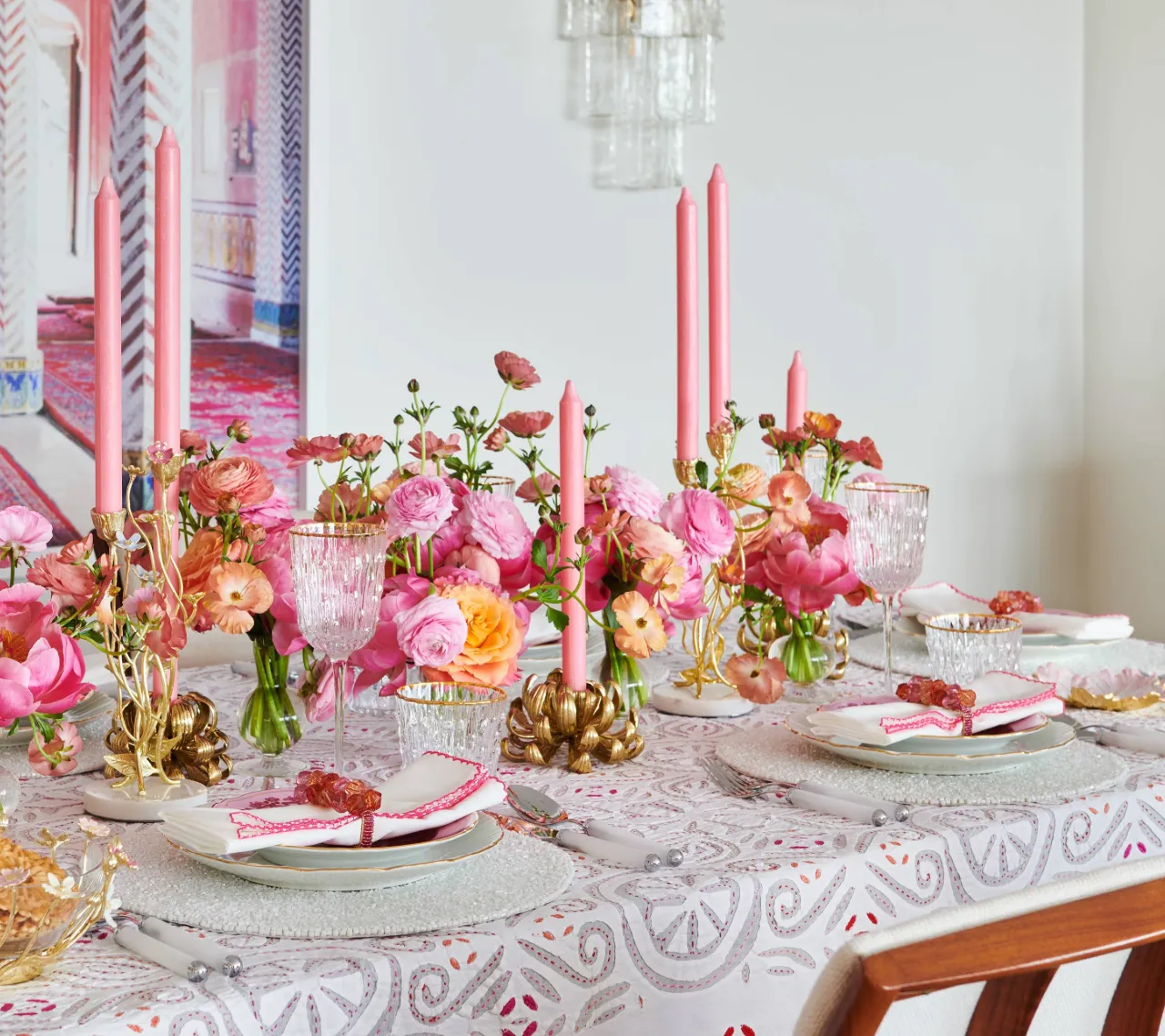Pop Rocks Napkin Ring in Pink & Orange