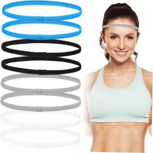 POPETPOP Athletic Headbands for Women Men Elastic Non Slip Headband for Sports Yoga Fitness