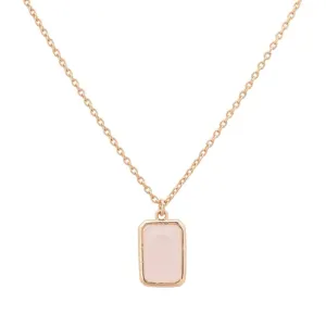 Portofino Necklace Dipped in Rose Gold Rose Quartz