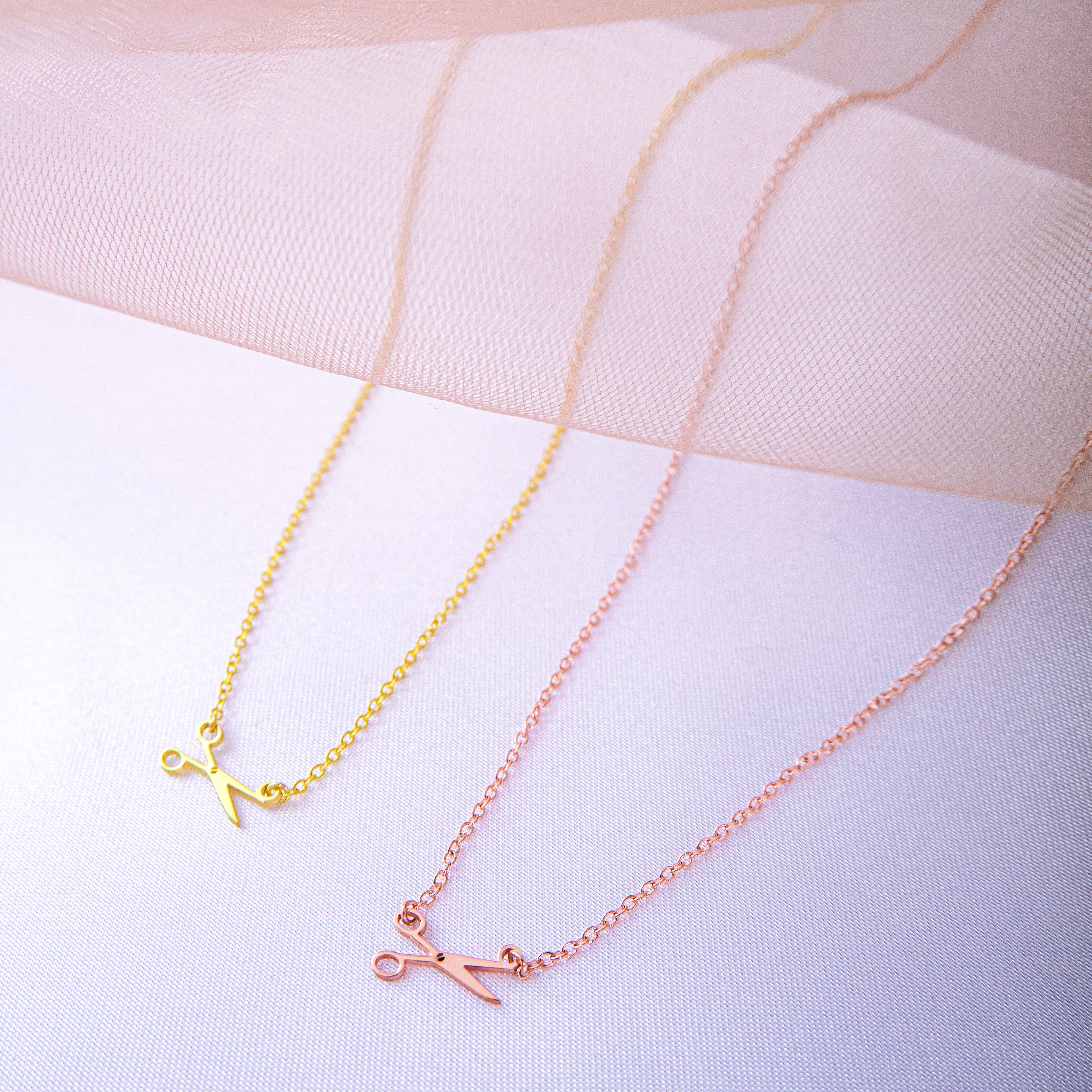 Pride Lesbian Necklace and WLW Scissor Necklace