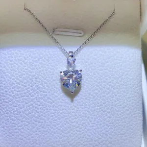 Prime Heart Pendant 2 Carat Moissanite Necklace