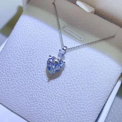 Prime Heart Pendant 2 Carat Moissanite Necklace
