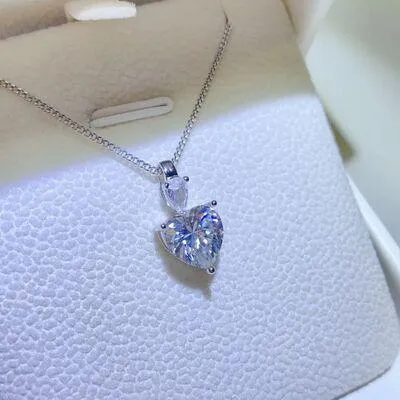 Prime Heart Pendant 2 Carat Moissanite Necklace