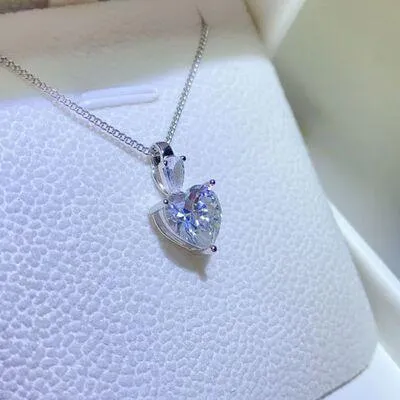 Prime Heart Pendant 2 Carat Moissanite Necklace