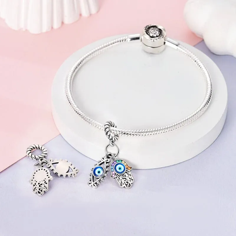 Protective Hamsa & Evil Eye Charm