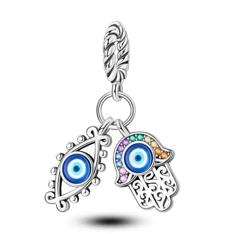 Protective Hamsa & Evil Eye Charm