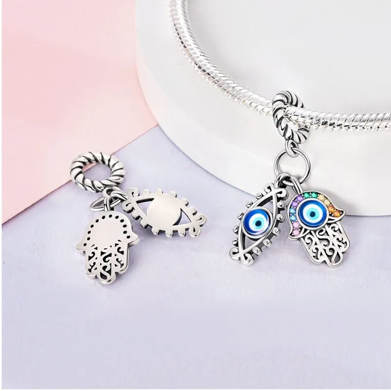 Protective Hamsa & Evil Eye Charm