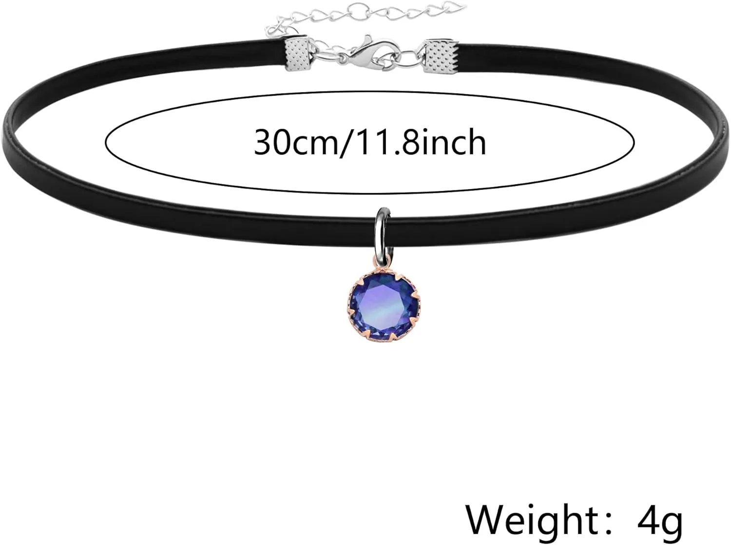 PU Black Choker Necklace for Women - Gothic Punk Cross Bee Choker Collar - Gifts for Sister, Friend, Daughter