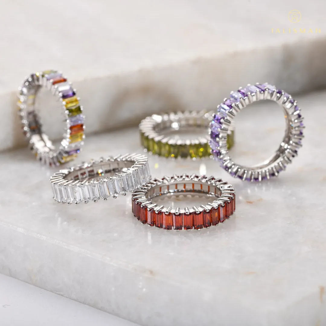 Purple Baguette Stack Ring