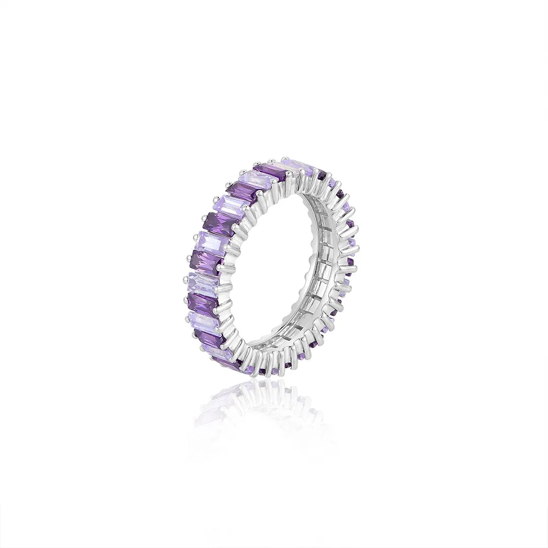 Purple Baguette Stack Ring