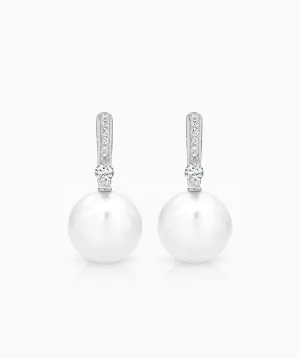 Quiver Pearl Pave Earrings