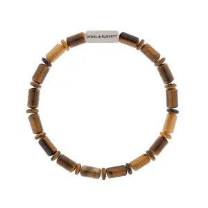 "Colourful Cal" Bracelet with Tigereye Beads by Steel & Barnett
