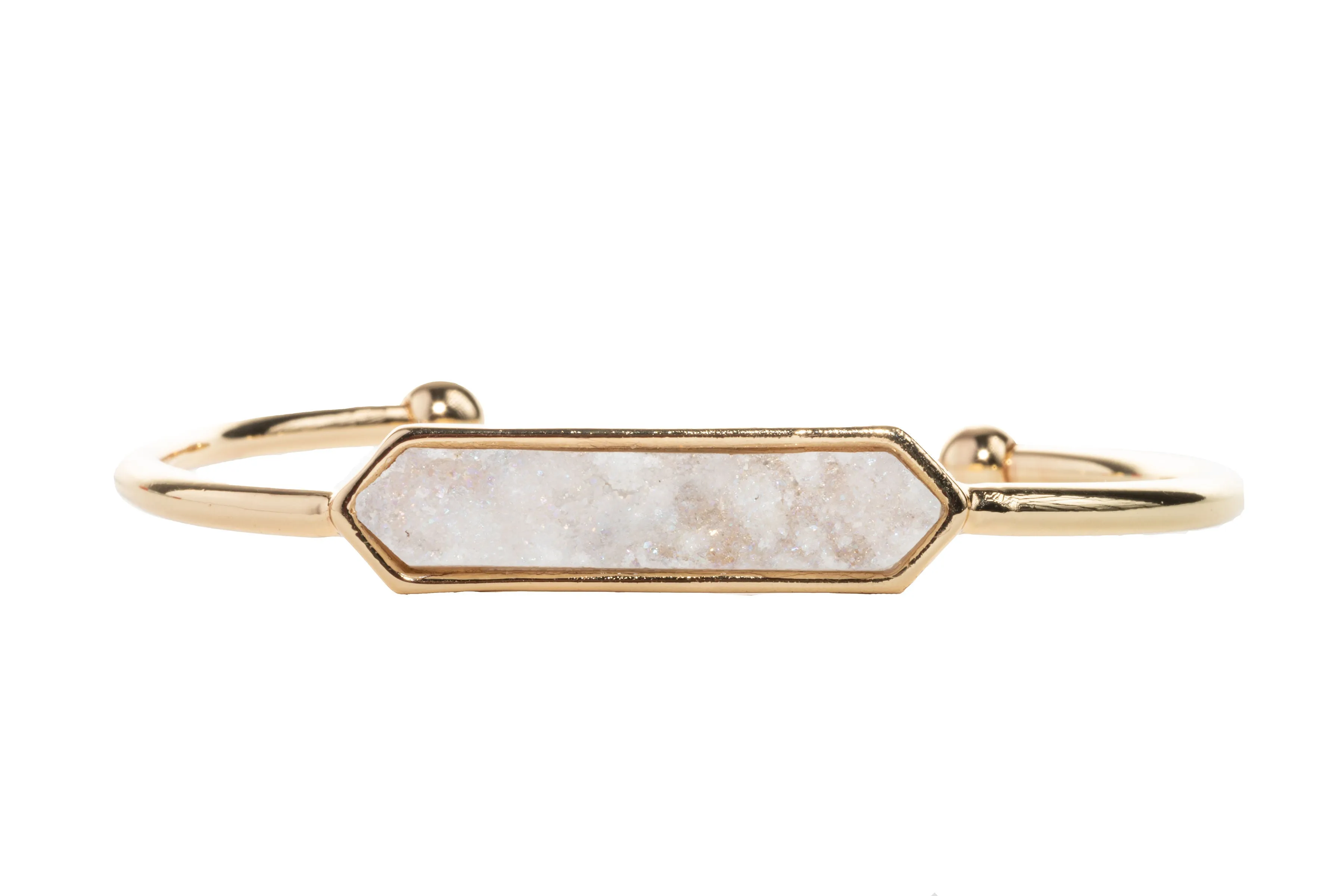 Revelation Druzy Quartz Cuff Bangle