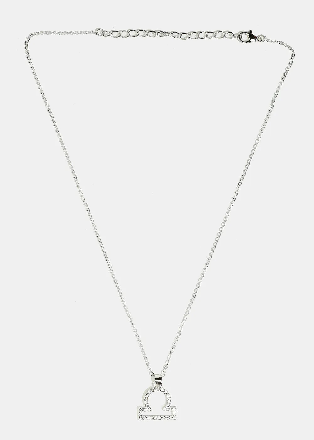 Rhinestone-Studded Libra Necklace