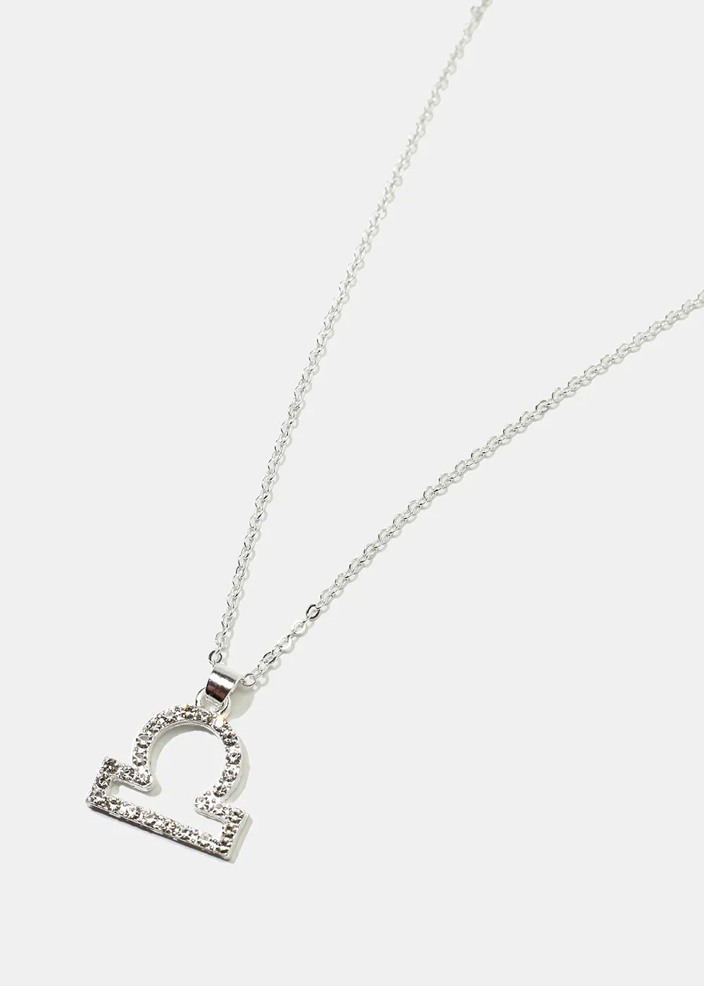 Rhinestone-Studded Libra Necklace