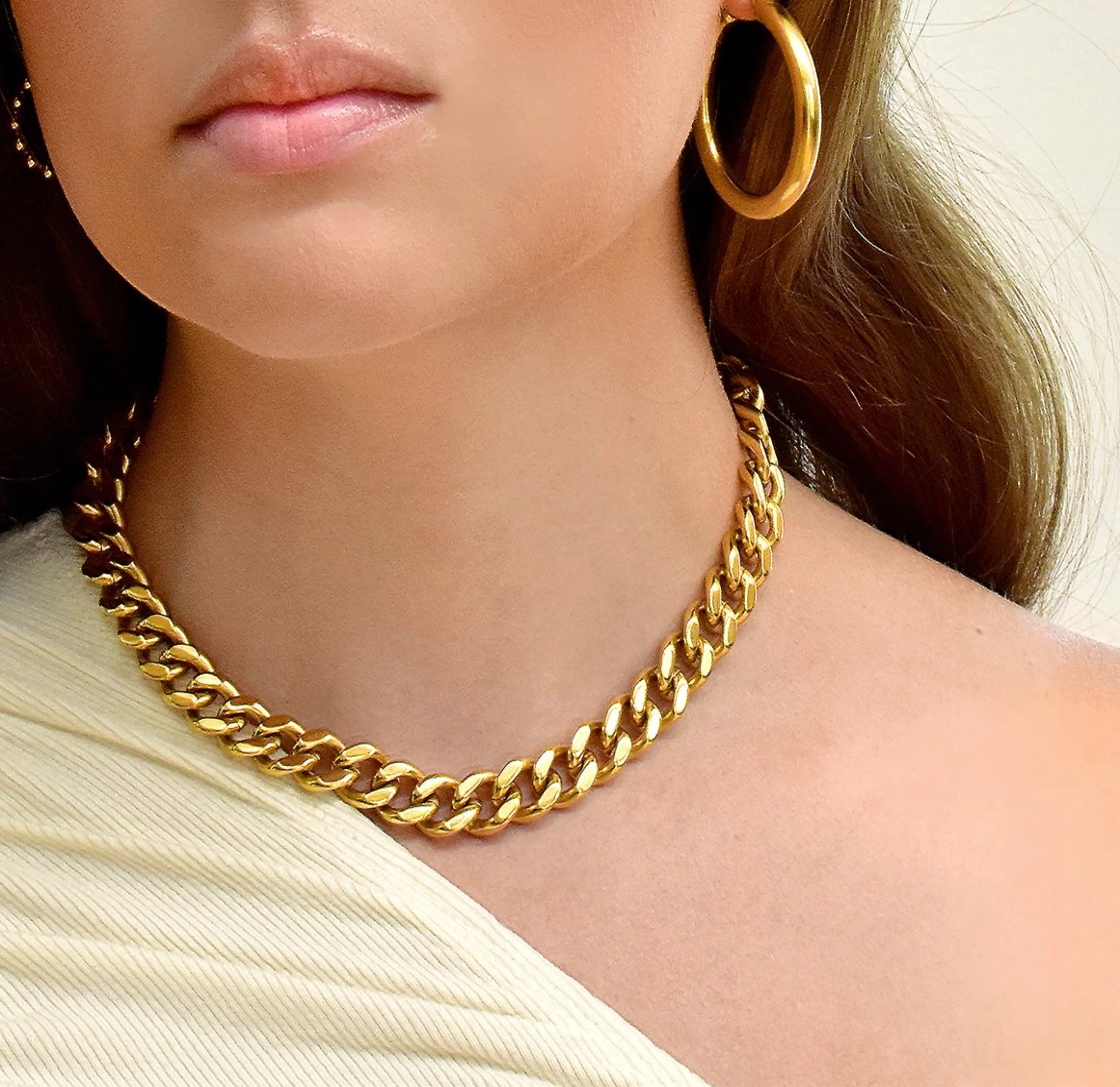 ROBERT GOLD CUBAN CHAIN NECKLACE
