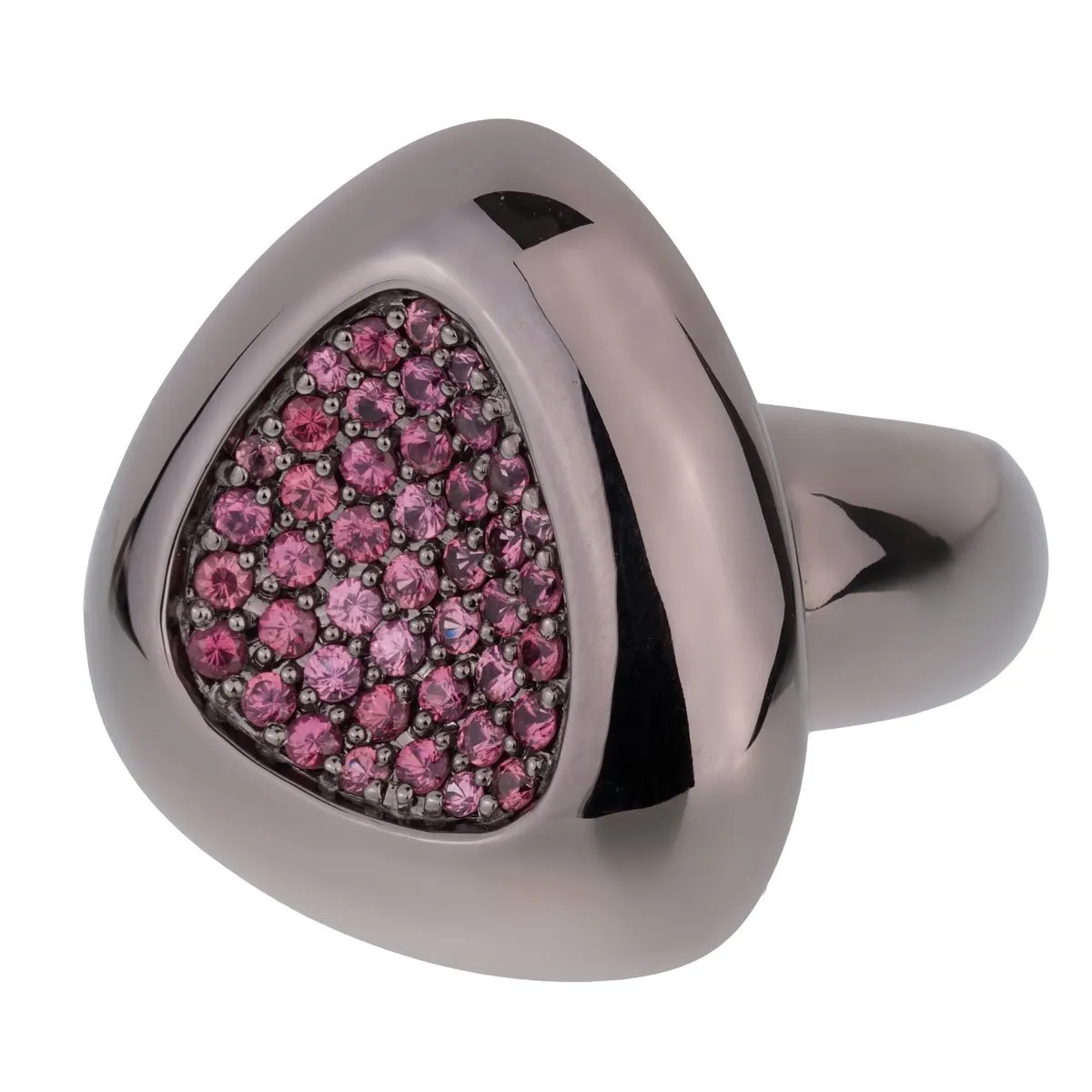 Roberto Coin Capri Plus Pink Sapphire Silver Ring Sz 6.25