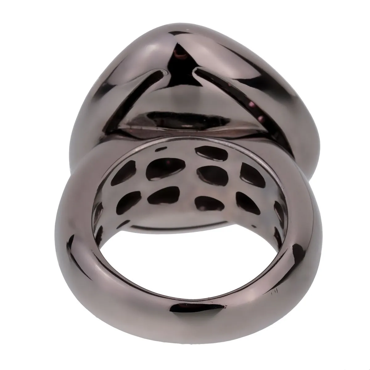 Roberto Coin Capri Plus Pink Sapphire Silver Ring Sz 6.25