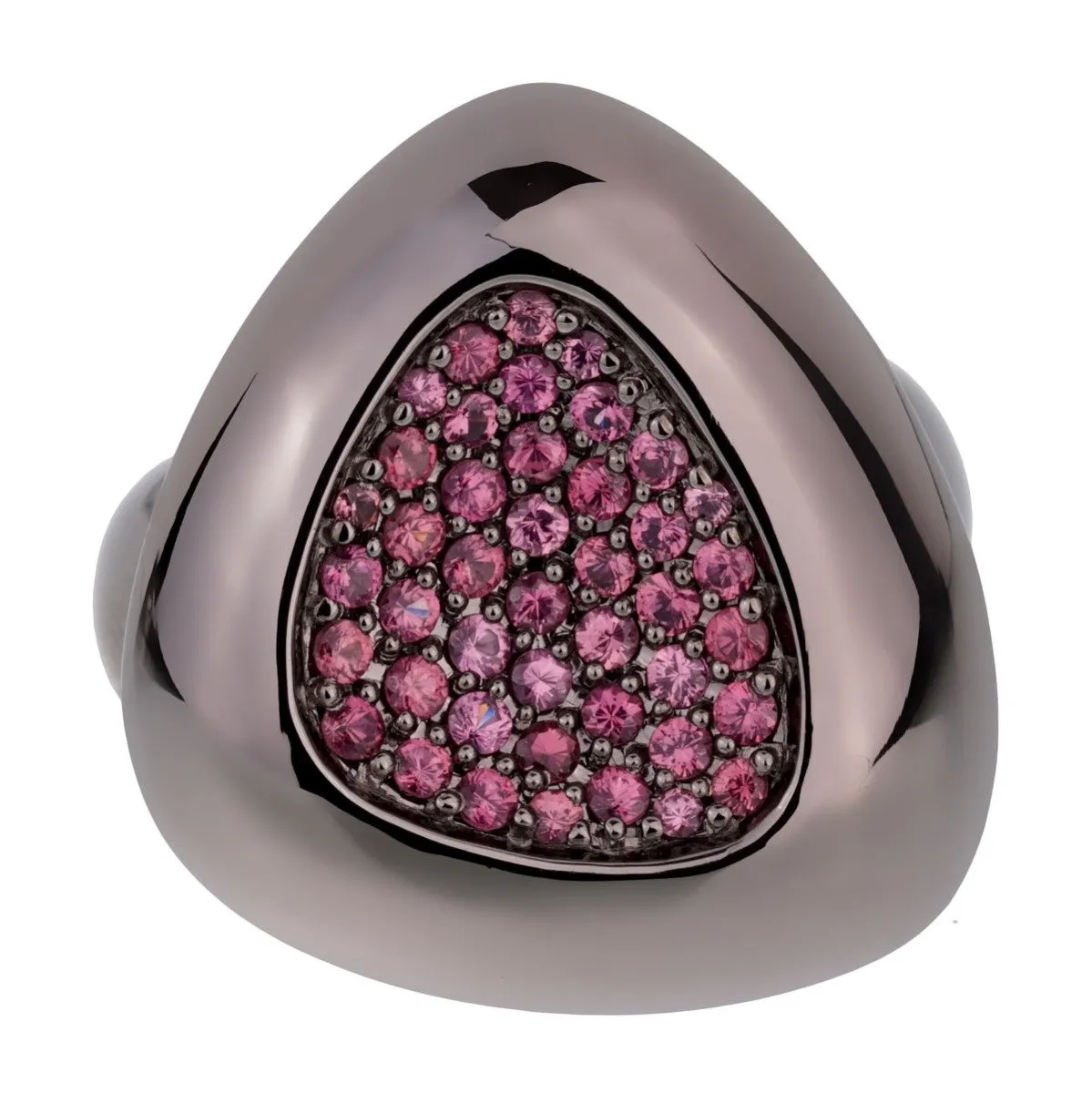 Roberto Coin Capri Plus Pink Sapphire Silver Ring Sz 6.25