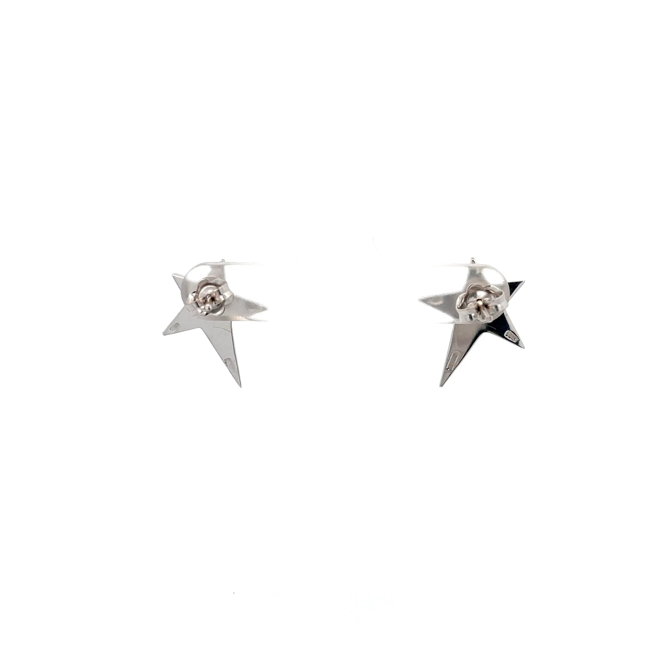 Roberto Coin Mother of Pearl Star Earrings 18K White Gold