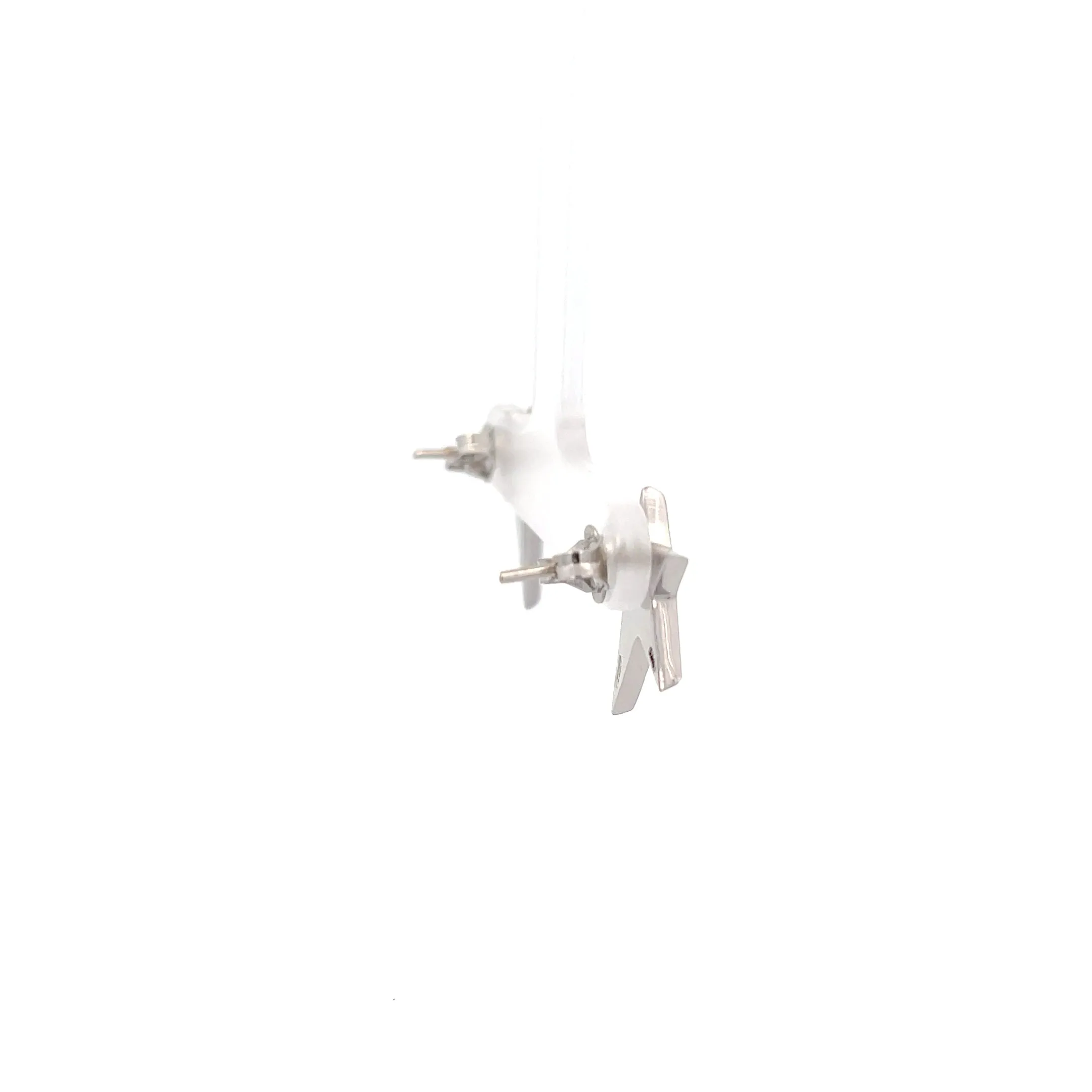 Roberto Coin Mother of Pearl Star Earrings 18K White Gold