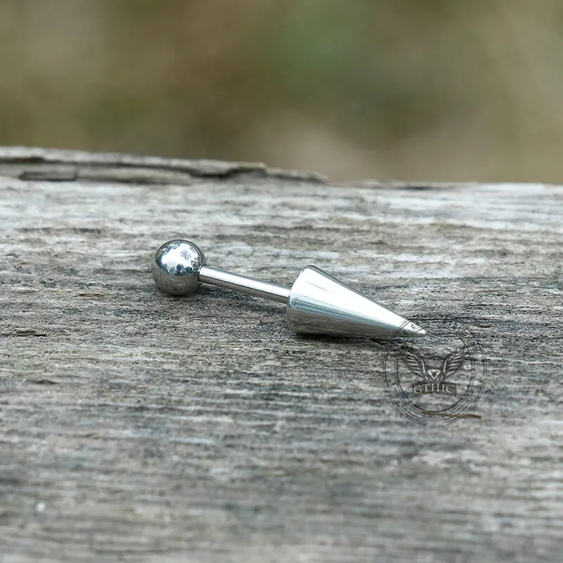 Round Ball Spike Stainless Steel Stud Earrings