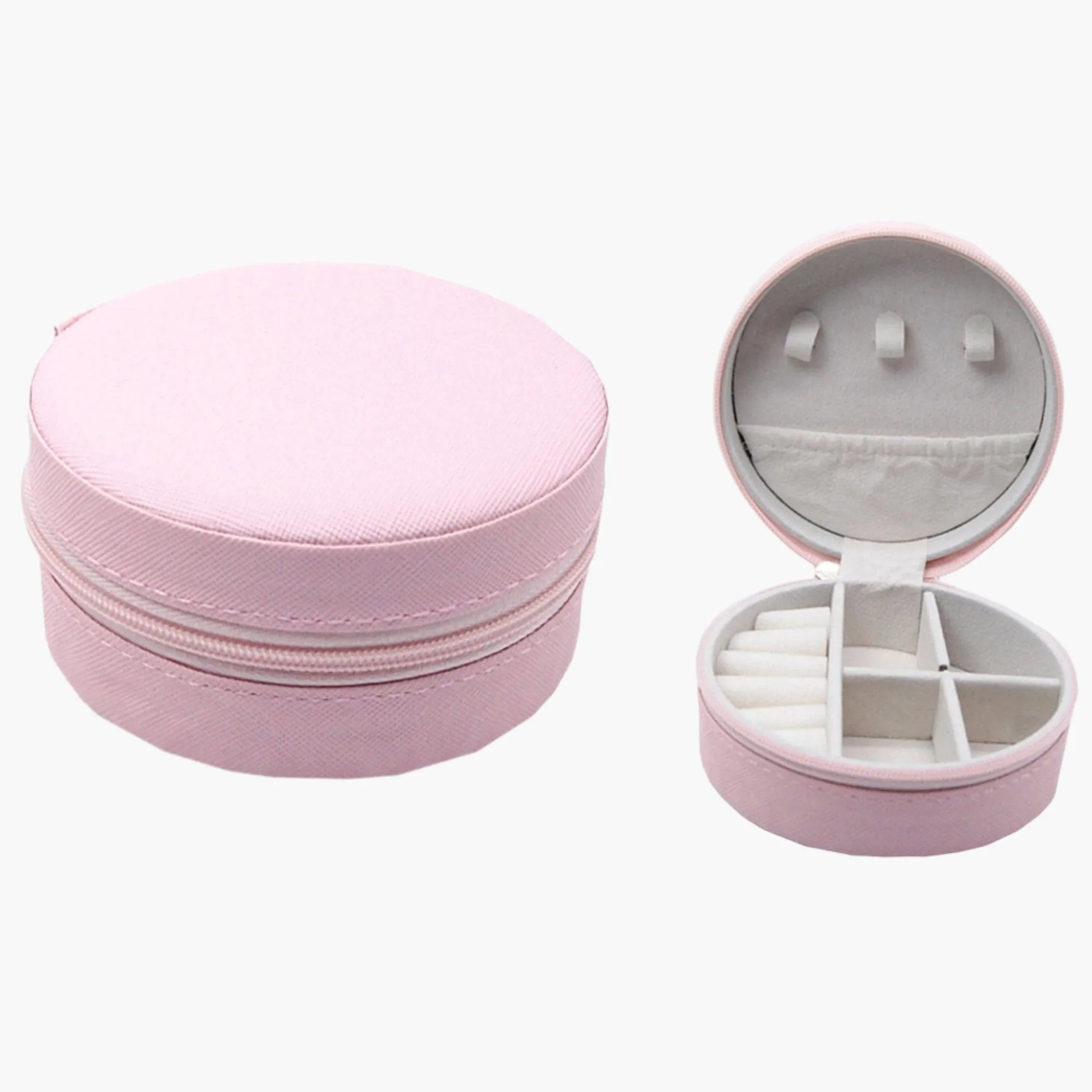 Round Travel Jewelry Case