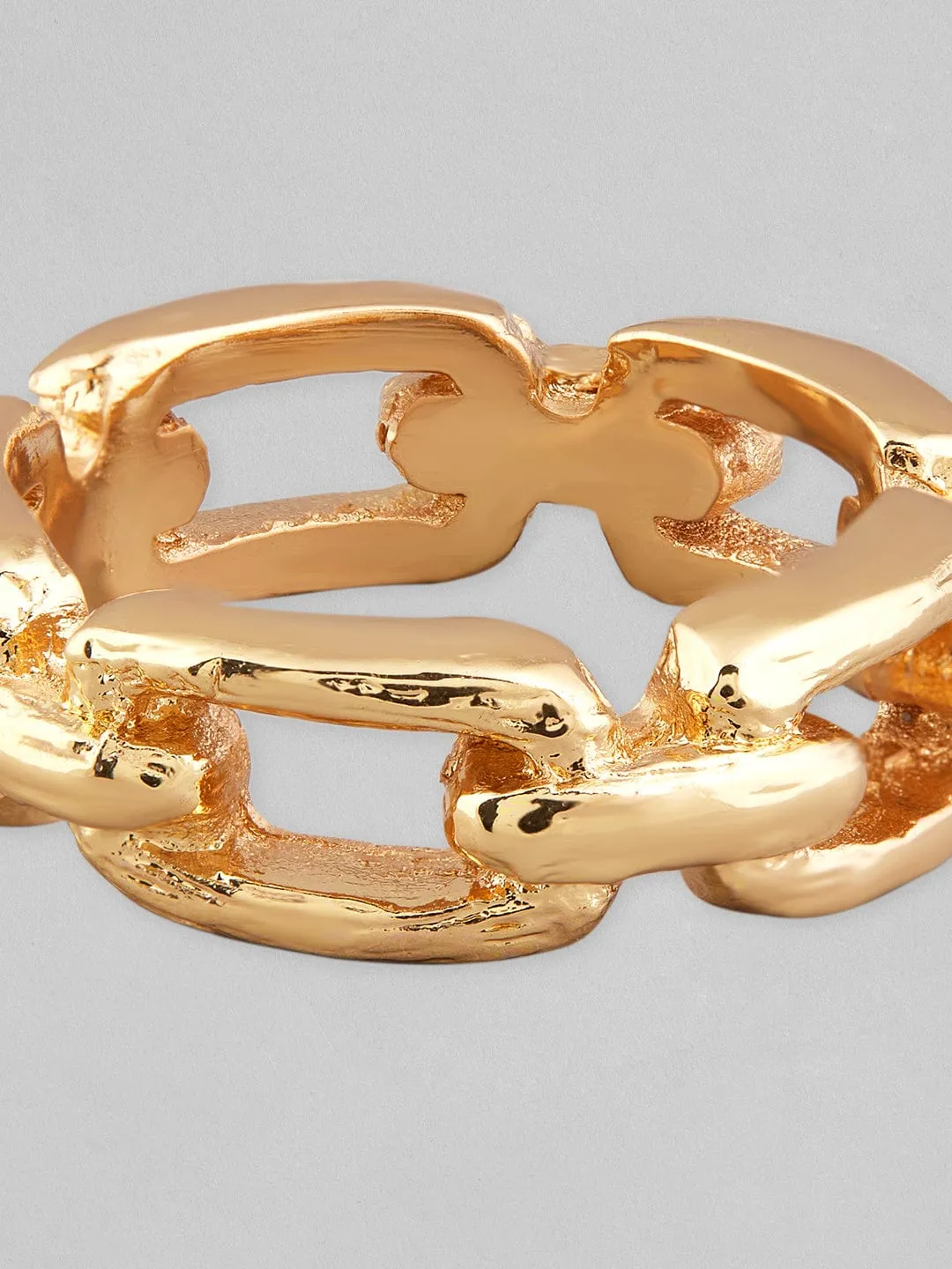 Rubans Voguish Women Gold-Plated Chain linked Finger Ring