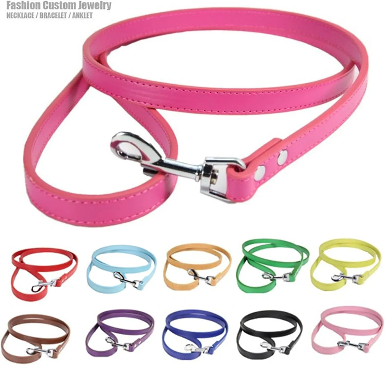Sexy Leather Traction Lead Leash Rope Collars Strap Chains Choker Men Women Cosplay Props Bundle Belt Hauling Cable