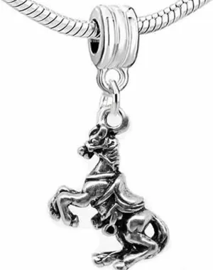 Sexy Sparkles Horse 3D Dangle Charm Bead For Snake Chain Charm Bracelet
