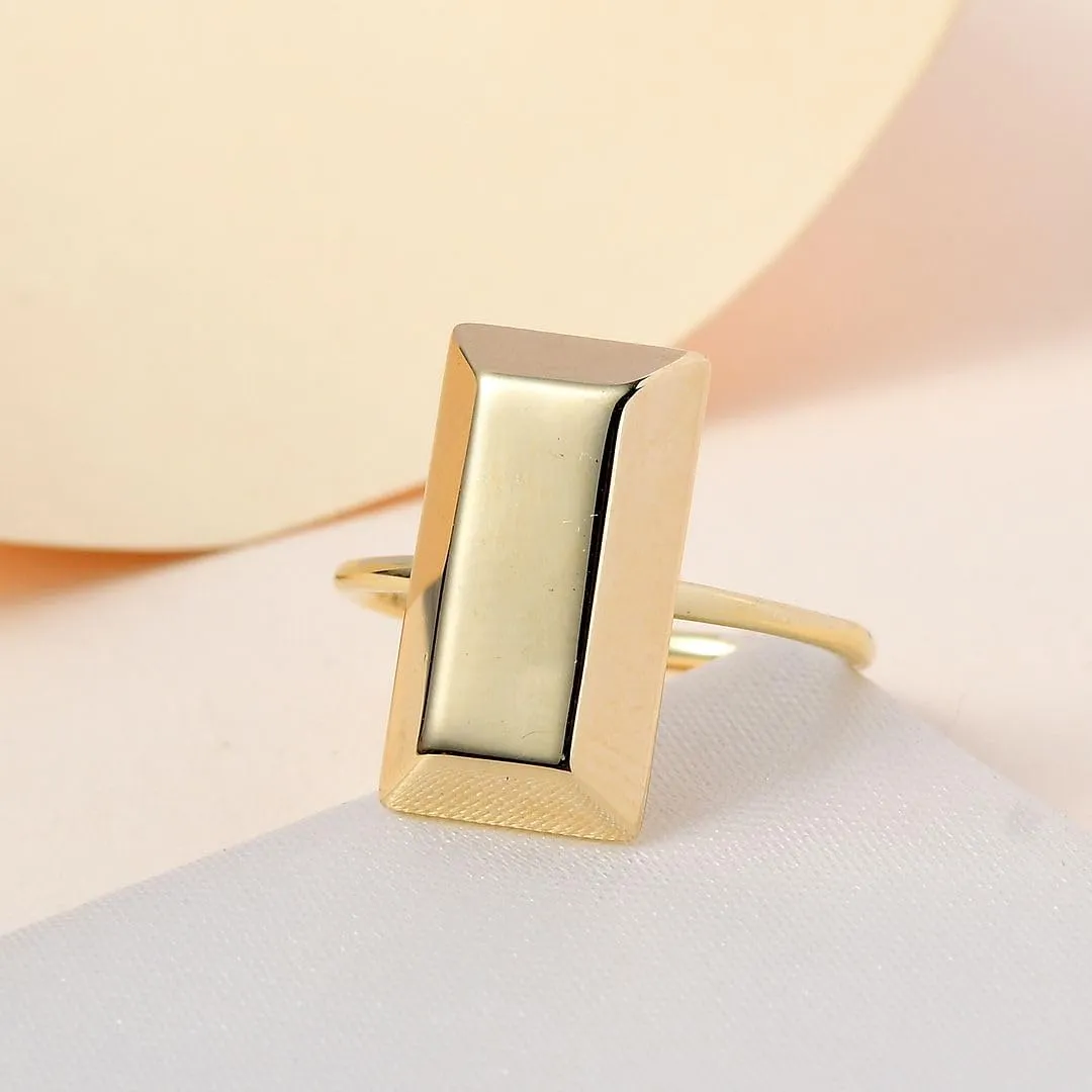 Shop LC LUXURO 10K Yellow Gold Bar Ring - Solid Gold Rings for Women - Wedding Gold Jewelry Birthday Gifts for Women 1.75 Grams