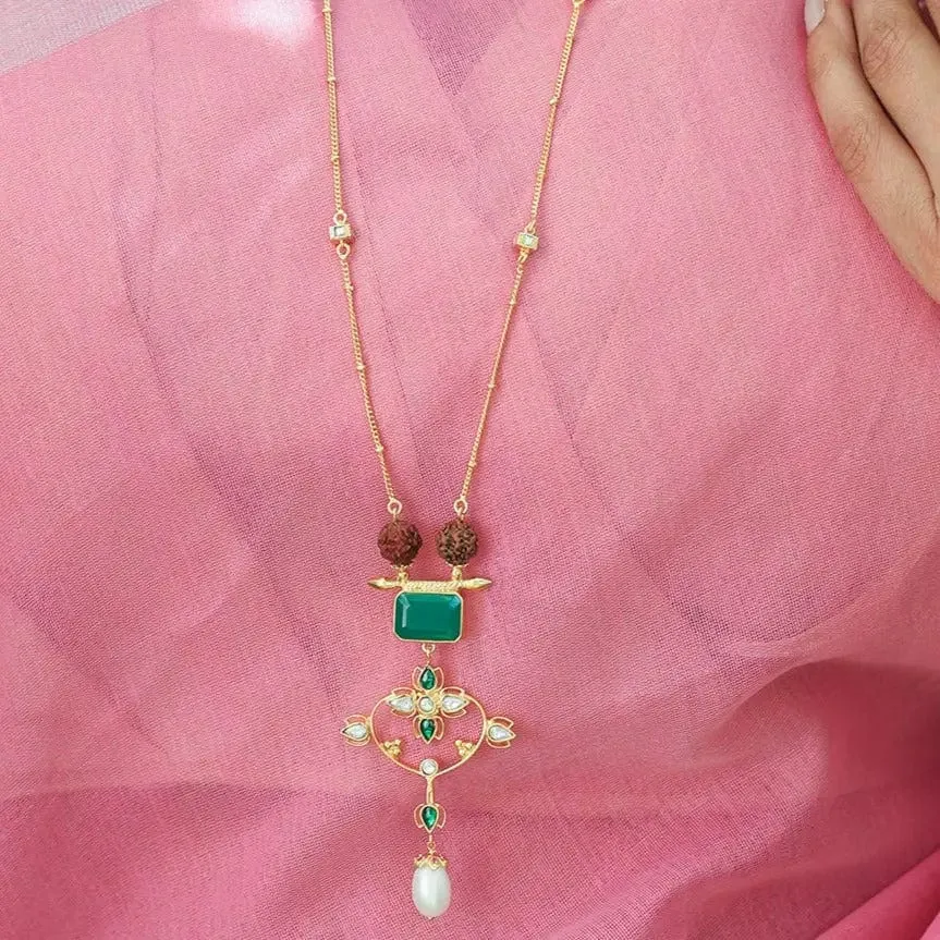 Silver 92.5 Sitayan Rudraksh Necklace