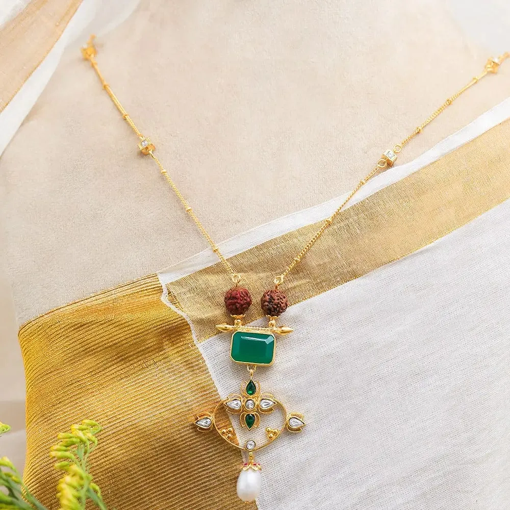 Silver 92.5 Sitayan Rudraksh Necklace