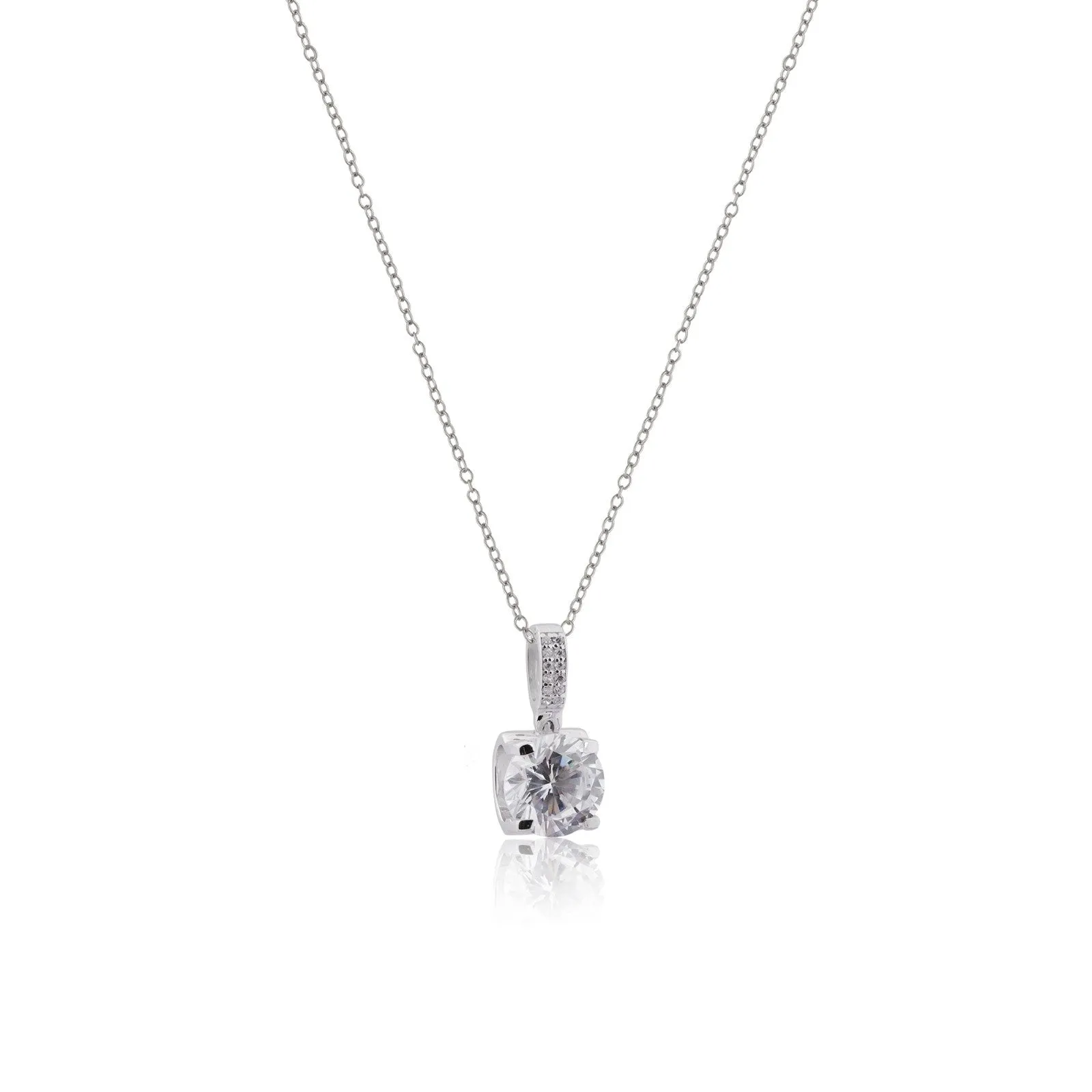 Silver Classic Pendant For Women's