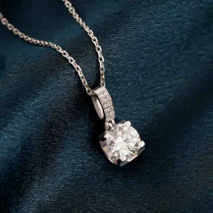Silver Classic Pendant For Women's