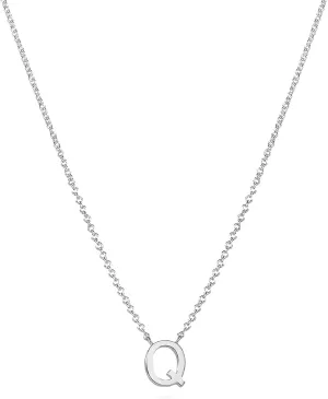 Silver Initial Necklaces for Women,Dainty Silver Letter Necklace Simple Name Silver Pendant Necklaces Cute Choker Necklaces for Women Trendy Aesthetic Stuff Gifts Silver Jewelry
