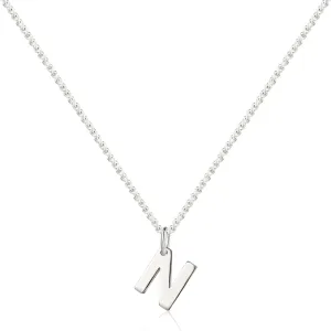 Silver Letter Necklace for Women Dainty Silver Initial Necklaces for Women Trendy Initial Choker Necklaces Minimalist Silver Necklace for Women