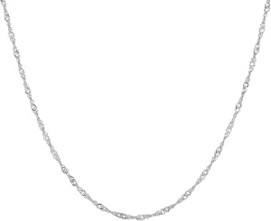 Silver necklace for women, Sterling Silver necklaces, Silver Plated Herringbone Box Curb Adjustable Link Chain Necklaces for Women Gift