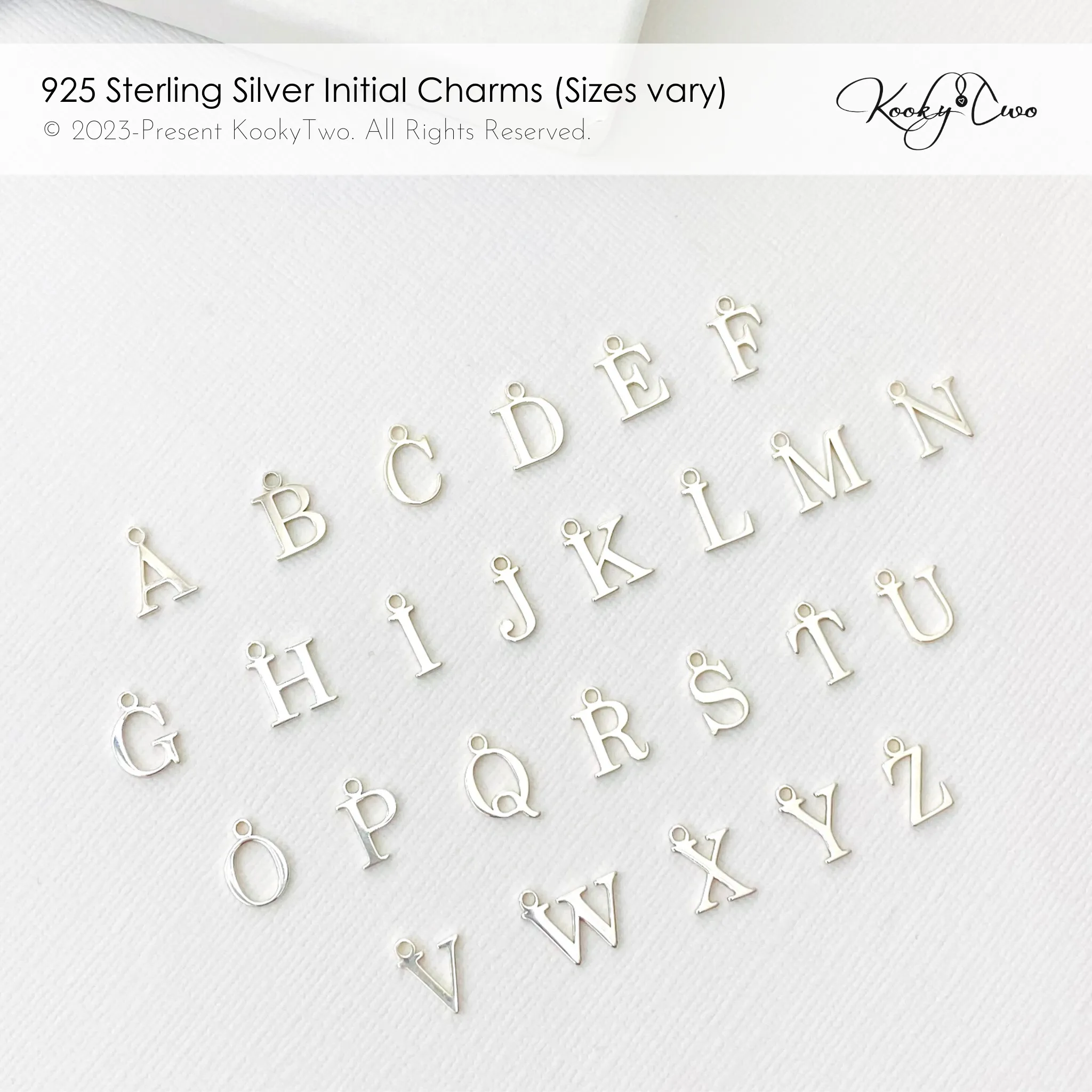 Silver Trio Initial Necklace Layering Set