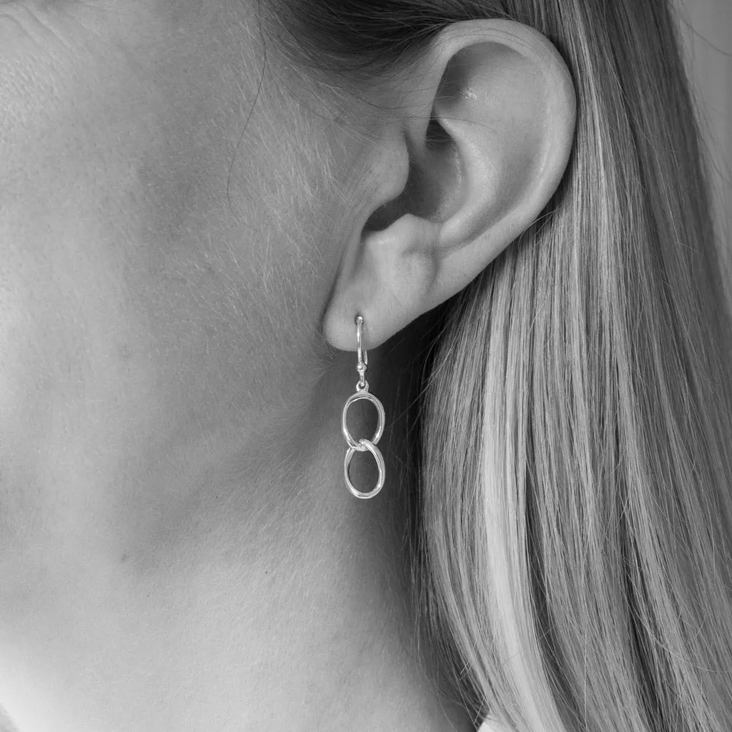 Simone Double Oval Drop Earrings