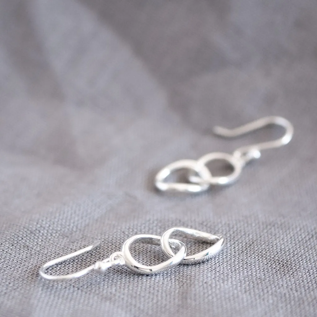 Simone Double Oval Drop Earrings