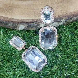 Simple Crystal Contemporary Earrings