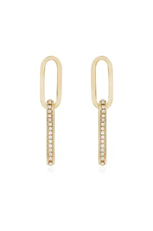 Simple Crystal Link Earrings