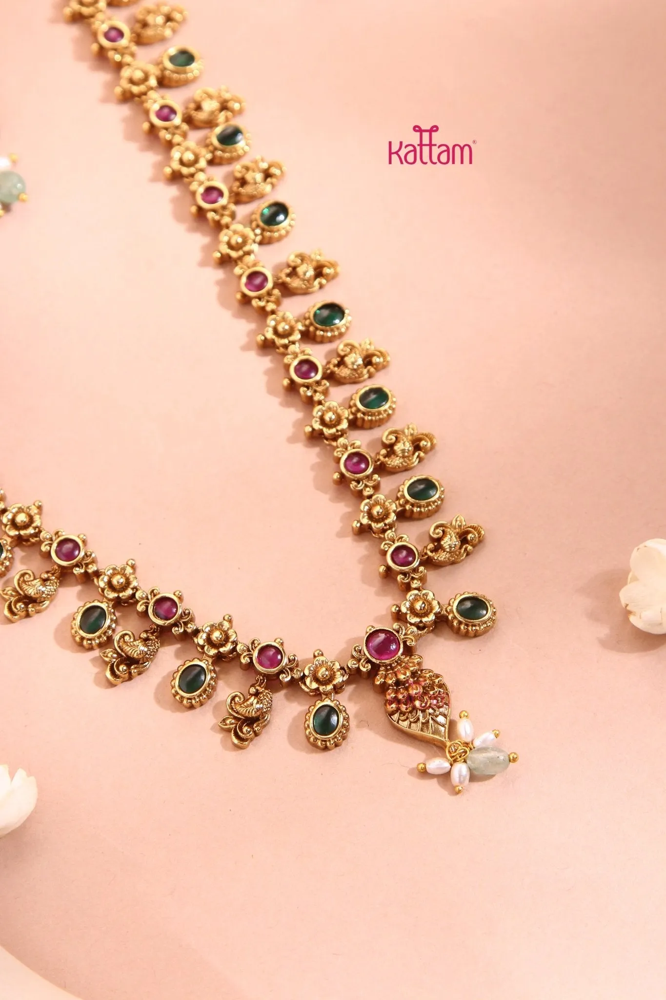 Simple Peacock Flower Haram